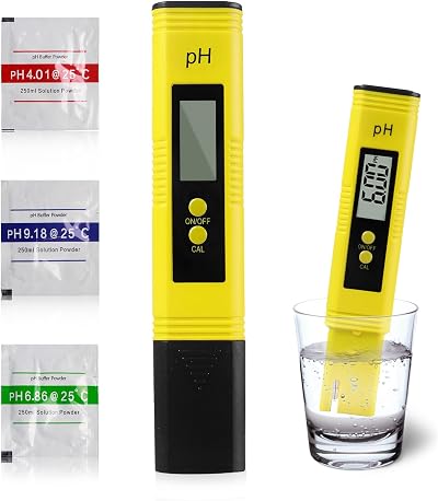 BakeWhiz Digital pH Meter 0.00-14.00 High Precision pH Pen Water Quality Tester