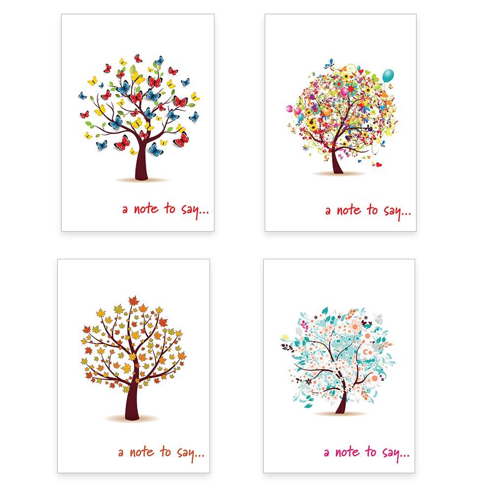 Papa Prints Pack of 12 Blank Greeting Cards with Envelopes Note Cards with Envelopes (148 x 105 mm) Notelets and Envelopes Sets Greetings Cards Multipack