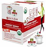 SOLLO Single Serve Coffee Cups, Extra Strength Energy Boost COFFEE, 24 Cups Count Per Box, Organic by USDA, Energy Coffee Blend
