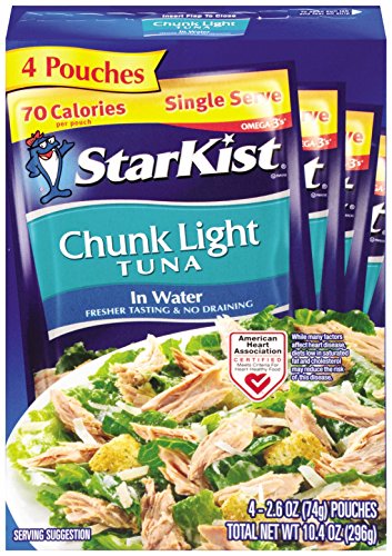 StarKist Chunk Light Tuna in Water – 2.6 Ounce Pouch (Pack of 4)