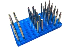 SNYFT High Precision Gemstone Faceting DOP Sticks Set, 34PCS 6MM Carbon Steel Dopsticks with Storage Box, Replacement for Gem