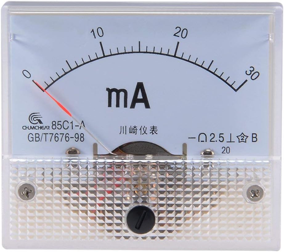 Aodesy 85C1-A Analog Current Panel Meter DC 30mA Ammeter for Circuit Testing Ampere Tester Gauge