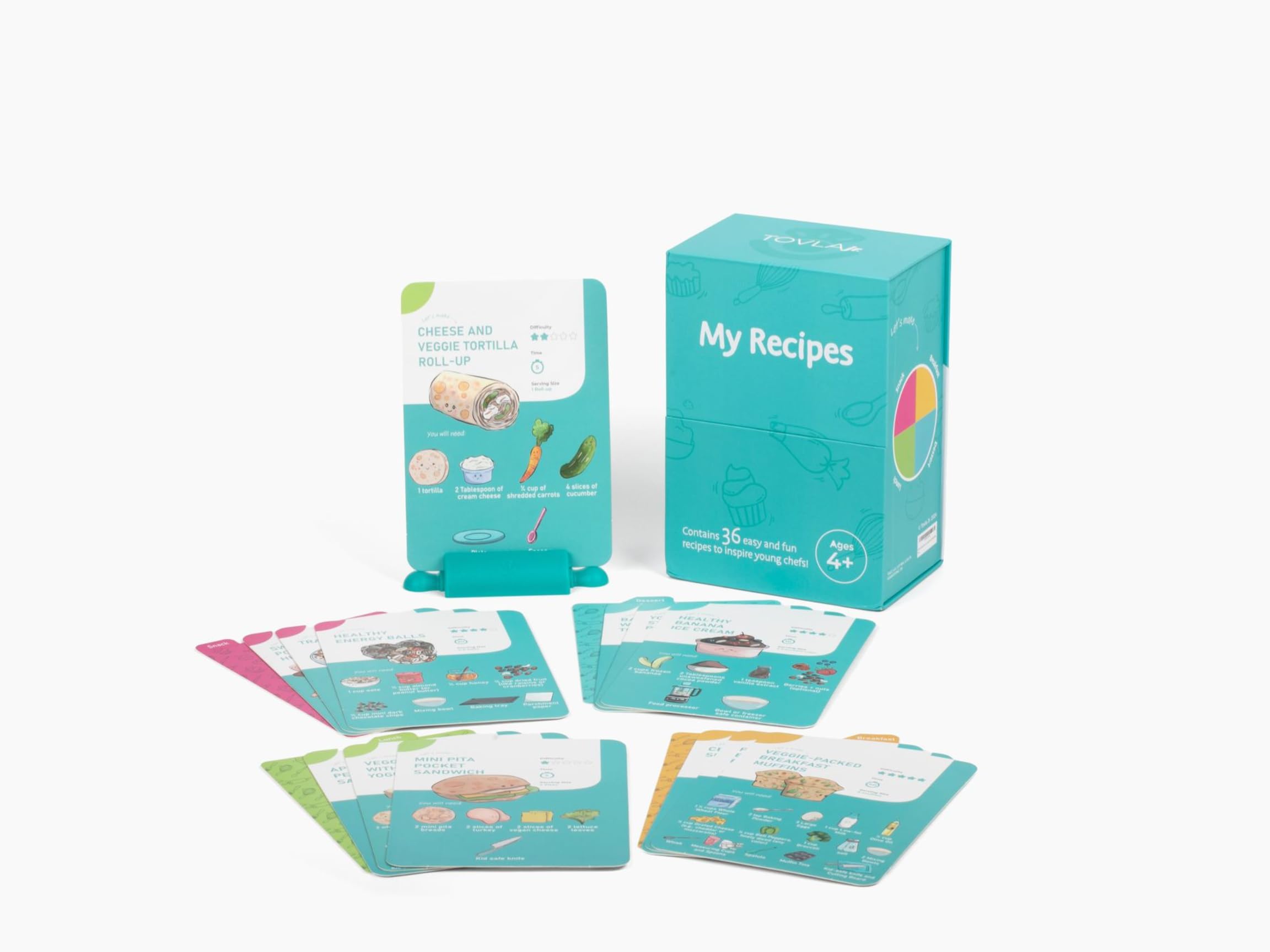 Tolva Jr Junior Recipe Baking Box: My First Baker's Box - Montessori Visual Recipes for Ages 4-12!