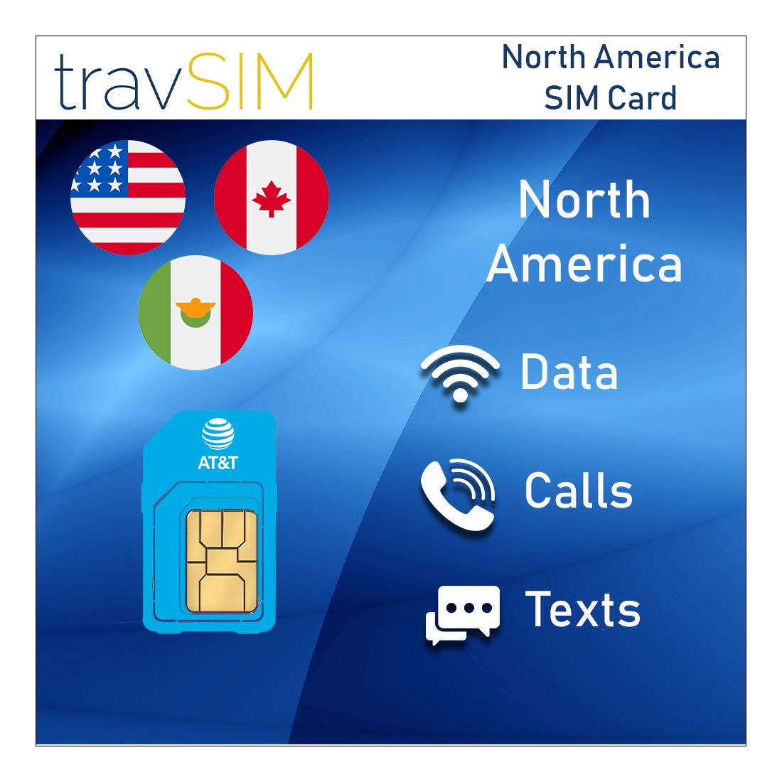 travSIM AT&T Prepaid North America SIM Card (United States, Canada