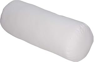 Husband Pillow Medium Cervical Neckroll Insert Pillow - Fiberfill (13 x 7 x 7) Replacement Neckroll Pillow for Bed Rest - Purchase Cover with Handle Separately - Bolster for Back, Legs or Feet