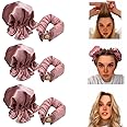 Rukebu Satin Heatless Hair Curler 3 Sets, Heatless Curls for All Hair Types with Hair Caps, No Heat Curlers to Sleep In