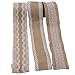 LAOZHOU 3 Pack of Natural Burlap Craft Ribbon Roll with White Lace 78.7inch,DIY Handmade Christmas Wedding Crafts Lace Linen (3 Pack)