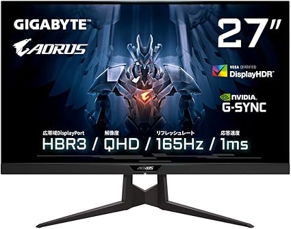 Amazon Gigabyte ギガバイト Aorus Fi27q P ゲーミングモニター 27型 ワイド Wqhd 2560 1440 日本ギガバイト ディスプレイ 通販
