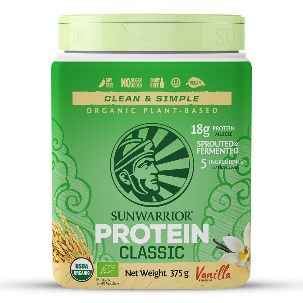 Sunwarrior Classic Plant-Based Vanilla Protein Powder, 375 g