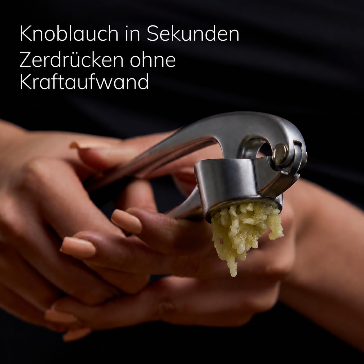 ProGarlic® - Premium Knoblauchpresse - Handlich & Leicht zu Reinigen - Zerkleinert Knoblauch & Ingwer Mühelos (Kein Schälen Nötig) - Extra Stark & Strapazierfähig 2