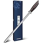 HOSHANHO Honing Rod,12 Inch Professional Kitchen Knife Sharpener Rod, Japanese High Carbon Knife Sharpening Steel with Ergonomic Pakkawood Handle, Ideal for All Chef Knives