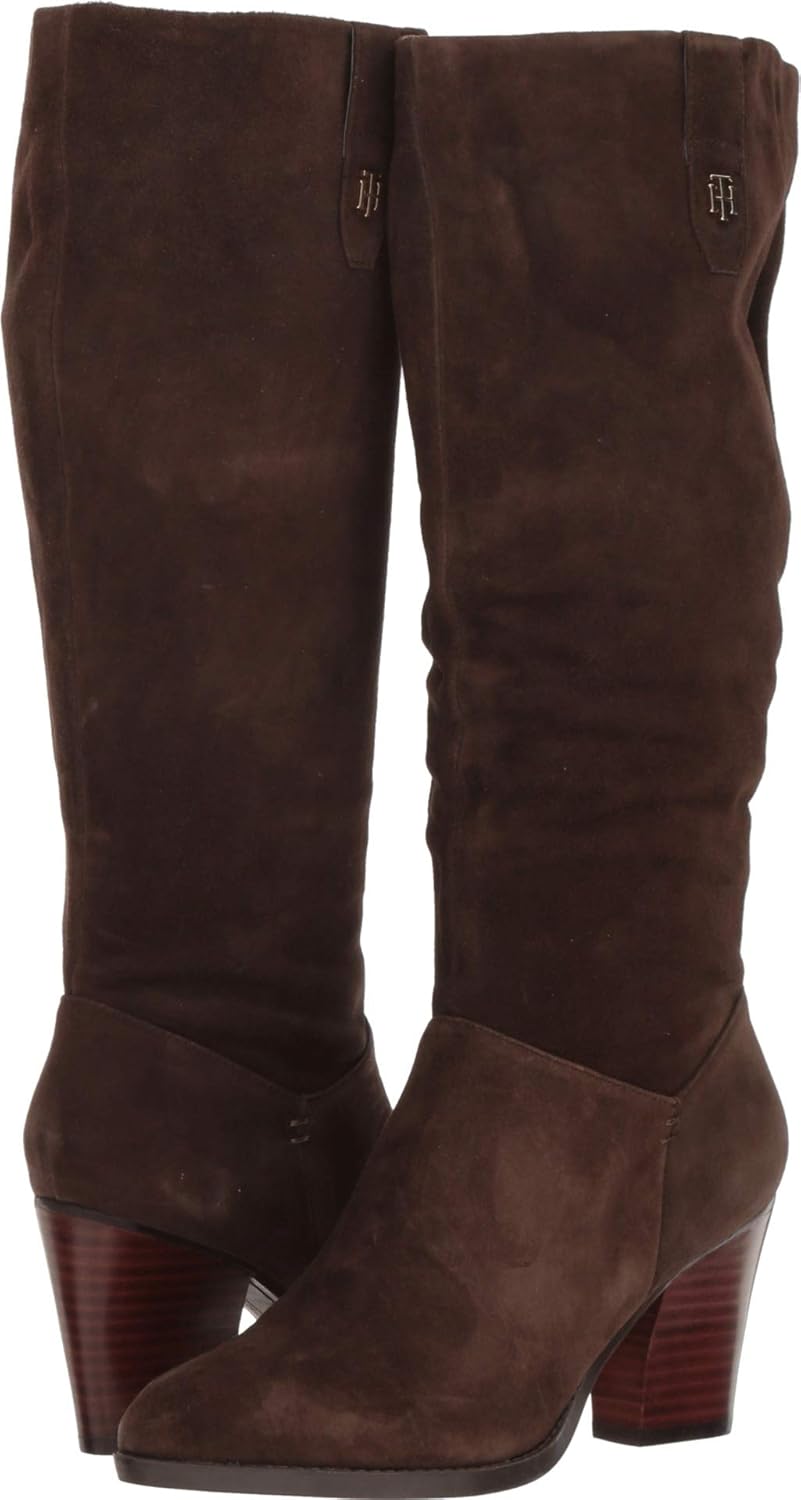 tommy hilfiger women's rosario block heel boots