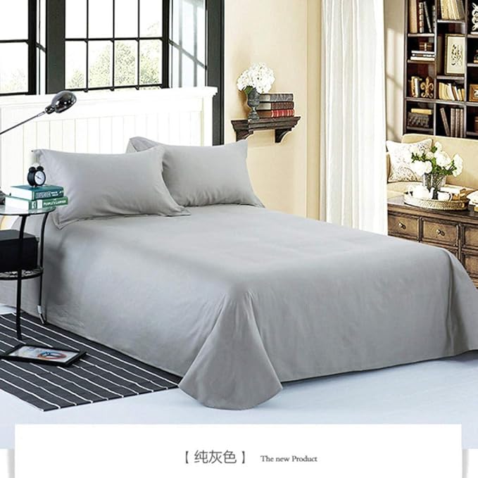 zlzty Brushed cotton double fitted sheet,100 Cotton Double Flat Fitted