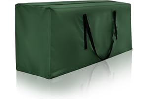 AURRAGIY Christmas Tree Storage Bag, Fits Up to 12 ft Tall Artificial Disassembled Trees,Heavy Duty Xmas Tree Bag, Outdoor Cushion Storage Bag with Zippers and Handles 68" L X 30" W X 20"