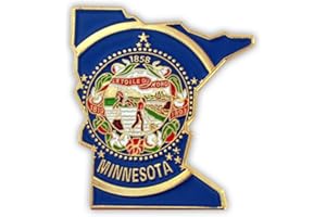 PinMart State Shape Flag Lapel Pin