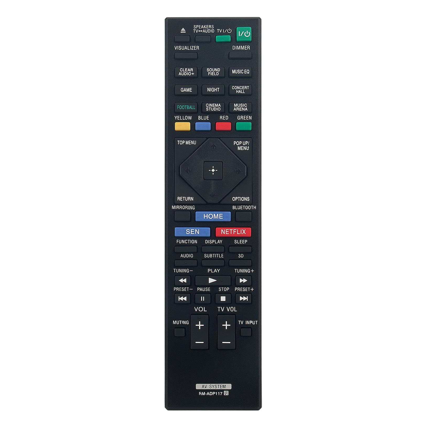 VINABTY RM-ADP117 Replacement Remote Compatible with SONY Home Theater Systems BDV-N5200W BDV-N7200W BDV-N7200WB BDV-N9200W HBDN5200W RMADP120 BDVN9200W BDVN5200W