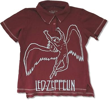Amazon Com Led Zeppelin Swan Song Red Ladies Women S Polo Shirt Distressed Clothing