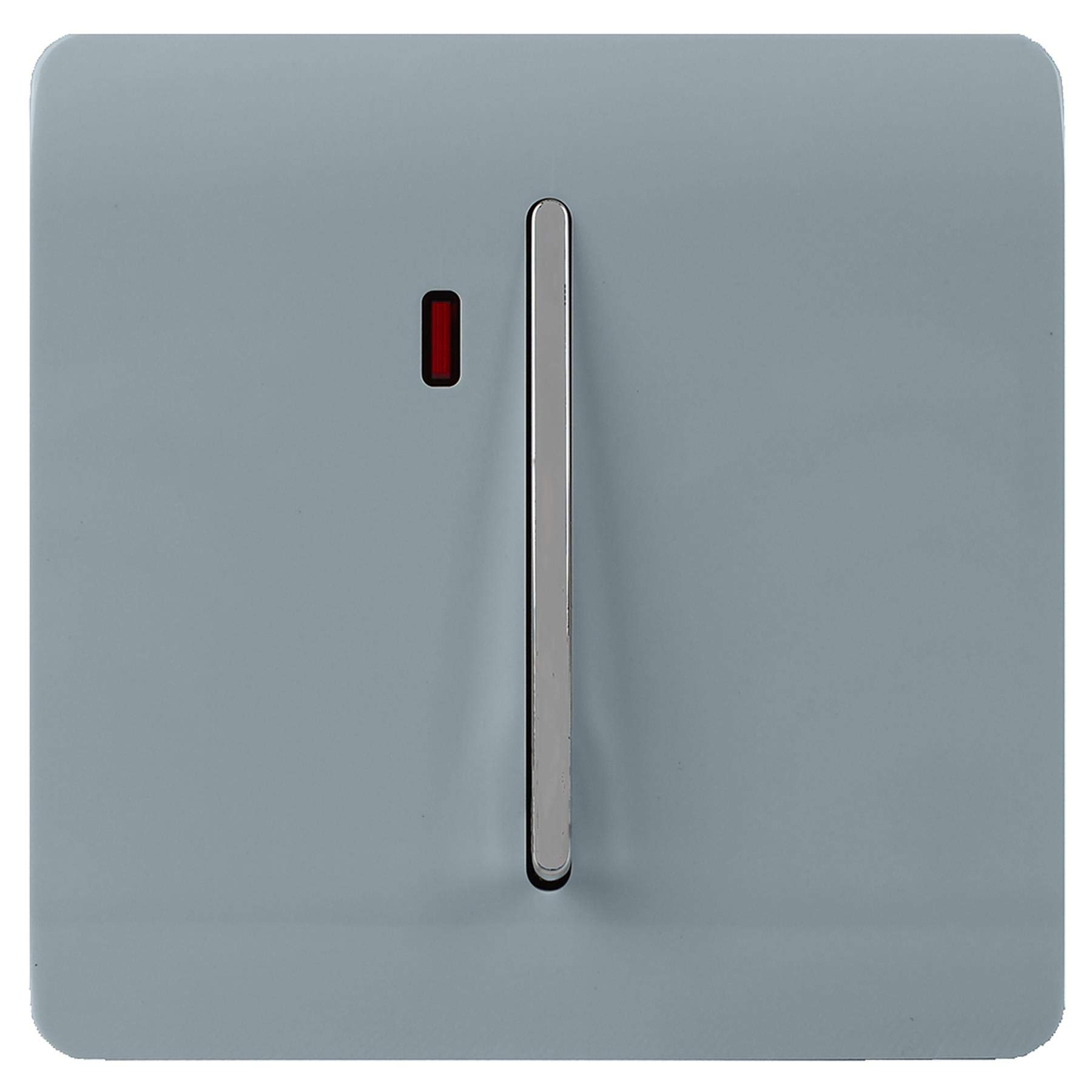 Trendi Switch Screwless Artistic Modern Decorative Glossy Double Pole 45 A Cooker Switch Control Unit Inc Neon Indicator for Indoor Use in Cool Grey - ART-WHS2CG