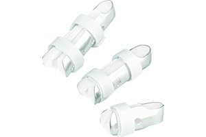 Kecartu Finger Splints, 3-Size Pack Metal Aluminium Padded Finger Support Stabilizer Finger Knuckle Immobilization for Sprain