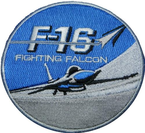 F-16 Fighting Falcon Usaf Air Force Jet Aircraft (9.5x9.5cm)embroidered Iron on Patch