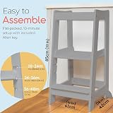 Stepup Baby Toddler Tower Adjustable Step Grey Montessori Stand Kid Stool view 4