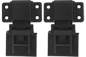 JEWEDECO Turntable Dust Cover Hinge Set Replacement, Black Precision Audio Accessory for Record Player Lid