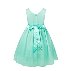 YiZYiF Kids Big Girls Double V Neck Flower Dress