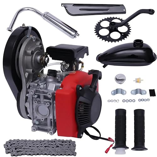 YUNLAIGOTOP 49CC 4-Stroke Bicycle Engine Kit, Powerful Pull Start