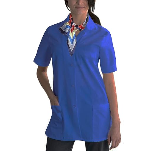 ViVy Shawl Collar ESD Safe Short Length Short Sleeve Doctor Apron & lab