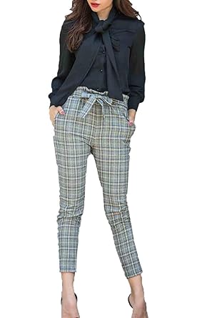 Mujer Pantalones Vintage Classic Flecos Pantalones De Tiempo Libre