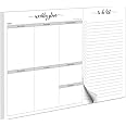 321Done Weekly Plan Checklist Notepad - 50 Sheets (8.5x11) Perforated To Do Memo Pad - Made in USA (With Headers)