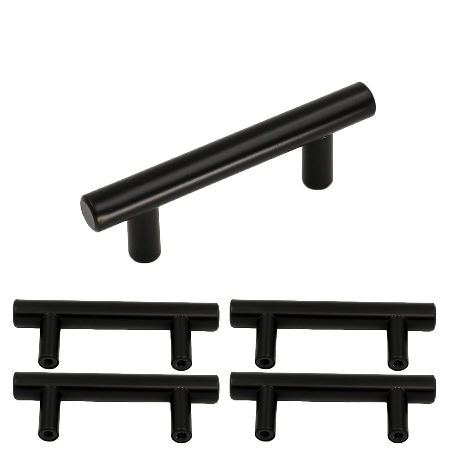 5 Stück Schwarz Küchenschrank Türgriffe Schrank ziehen LS201BK64