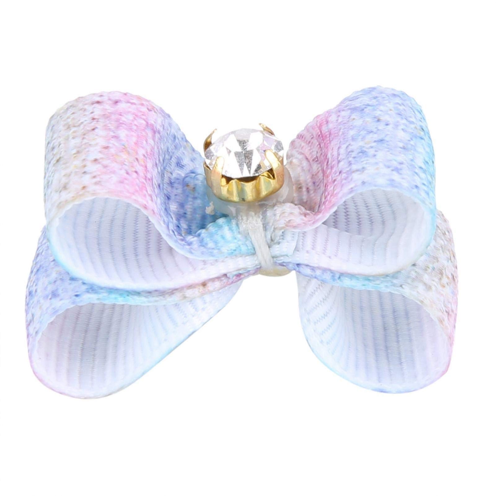 KUIDAMOS 25pcs Dog Hair Bows with Elastic Rubber Bands,Cute Patterns Hair Grooming Accessories Doggy Kitten Attachment Grooming Accessories