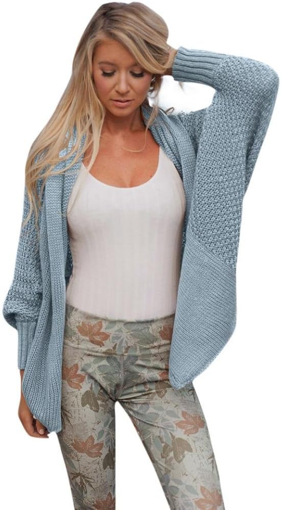 Yukong Women Autumn Knitted Striped Sweater Cardigan Coat
