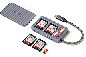 UGREEN USB C SD Card Reader with SD Card Storage, High-Speed Memory Card Reader Adapter with 4 Card Storage Case Holder for C