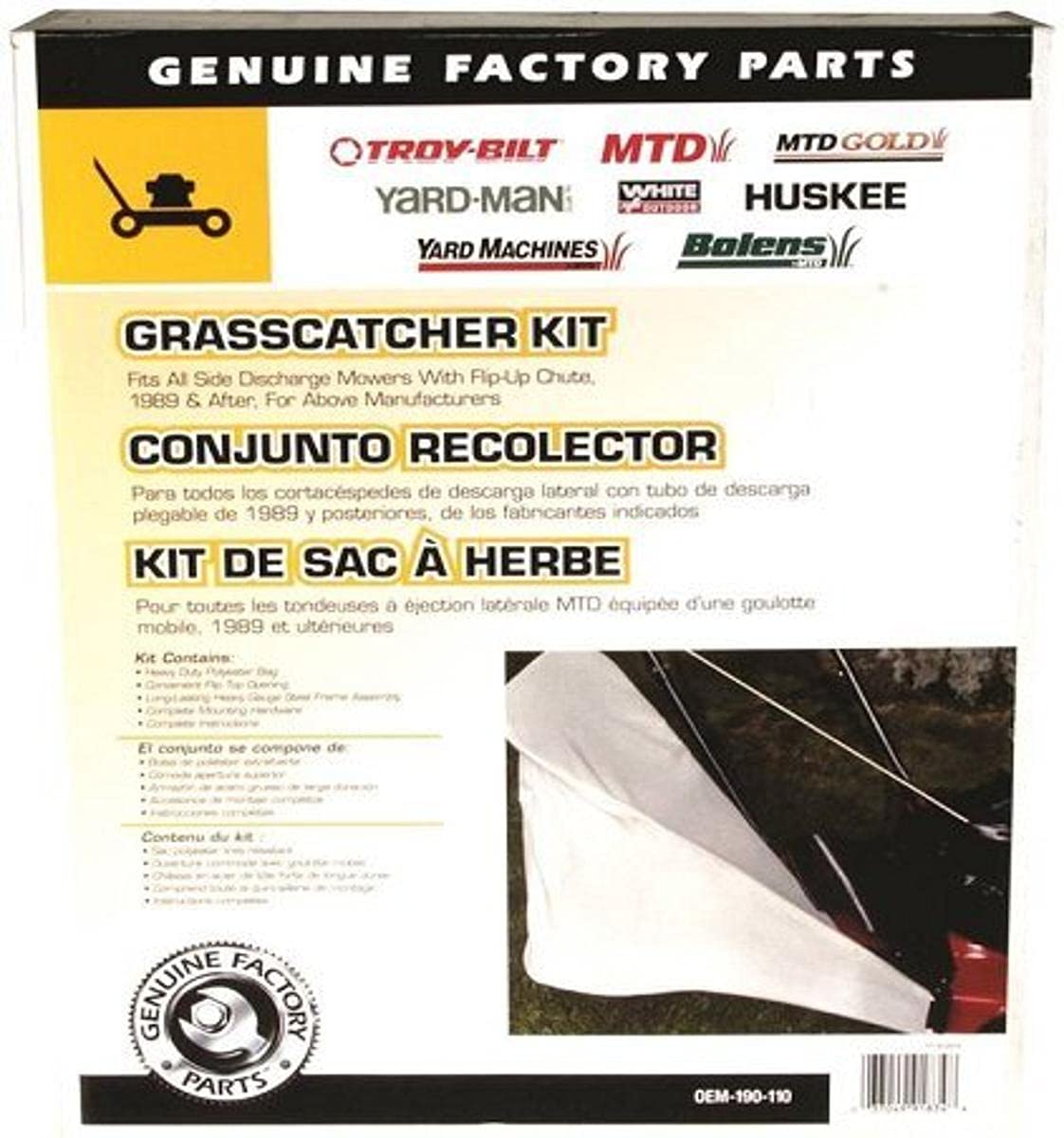 Photo 1 of MTD Genuine Parts Side Grass Catcher Oem-190-110 Lawn Mower Grass Catcher