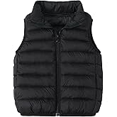 Happy Cherry Kids Puffer Down Vest for Boys Girls Winter Warm Sleeveless Padded Jacket Stand Collar Quilted Waistcoat