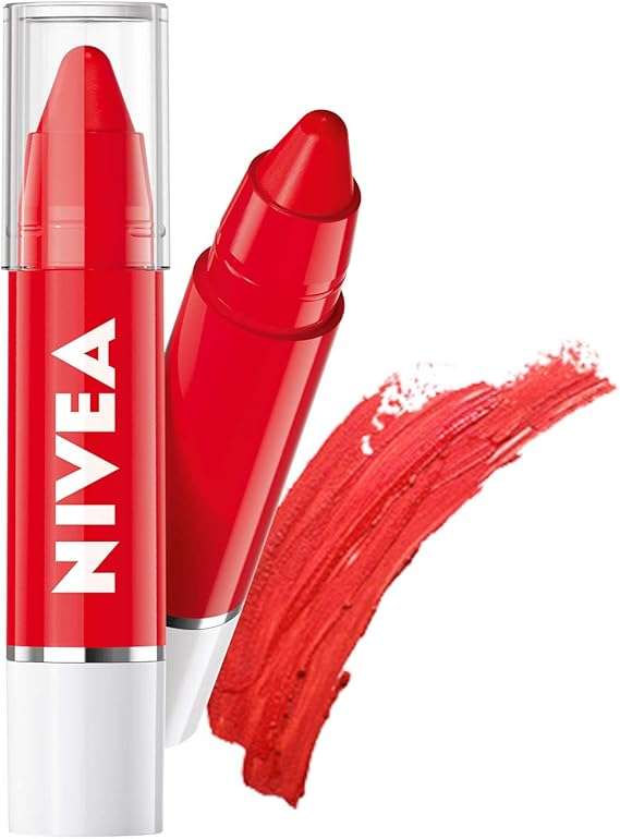 Nivea ColorOn Lip Crayon POP RED 3gm/3.3ml Pack Amazon.co.uk Beauty
