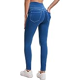Amzdora Stretchy Jeans for Women High Waisted Jeggings Tummy Control Slim Fit Jeans Pull On with Pockets Stylish Casual