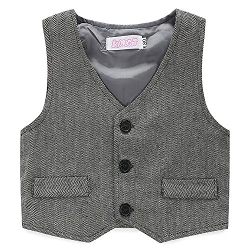 Baby Boy Gentleman Set with Dress Shirt+Bow Tie+Vest and Pants 3PC Set - Image 6