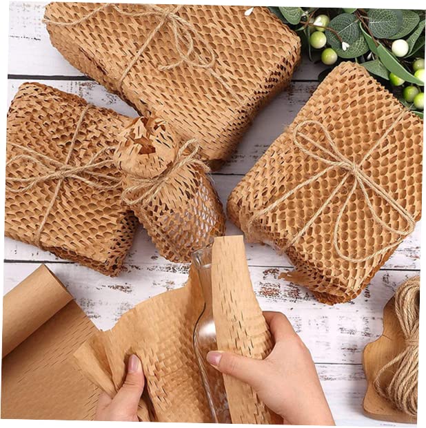 ecobee Think Green Eco-friendly Bubble wrap | HoneyComb paper for protective packaging with cushioning | wrapping fragile items, gifts & supplies | 15" x 35 feet (usable 52 feet)