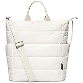 KALIDI Quilted Tote Bag, Large Puffer Hobo Laptop Crossbody Bag | Shoulder Zipper Bag Anti Splash Casual Work Daily Soft Padded Lightweight Women Work Daily
