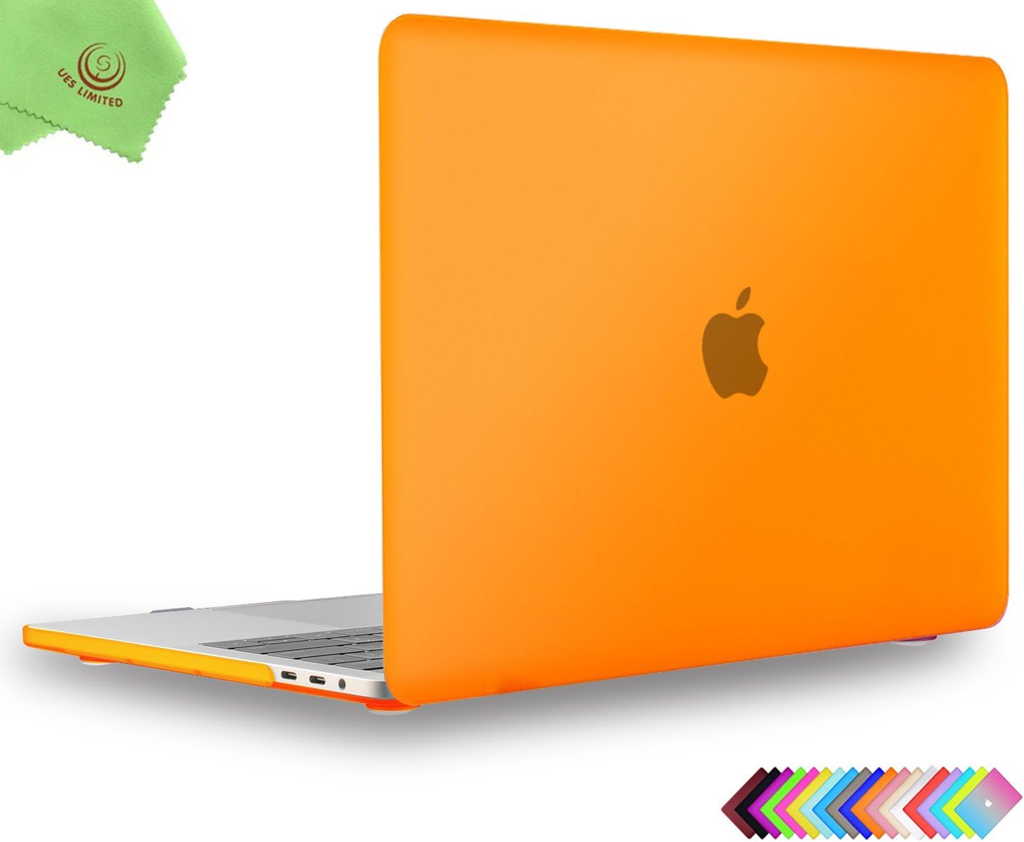 MacBook Pro 13 inch Case 2019 & 2018 & 2017 & 2016 Release, Model A1989/A1706/A1708, UESWILL Matte Hard Case Cover for MacBook Pro 13 inch (USB-C) with/Without Touch Bar Touch ID, Orange