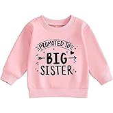 YHHR Big Sister Sweatshirts for Girl Promoted to Big Sist Toddler Baby Long Sleeve Kids Casual Pullover Tops