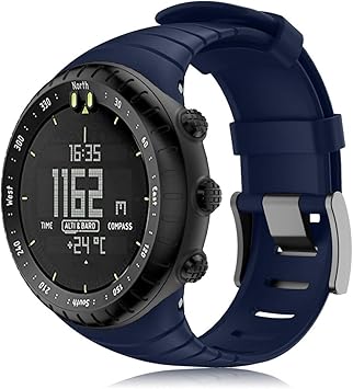 Yaspark Suunto Core Correa, Silicona Suave Bandas Repuesto Accesorio Deportiva Pulsera para Suunto Core Smart Watch