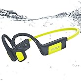 IFECCO Swimming Headphones Underwater - IP68 Waterproof Bone Conduction Headphones Bluetooth 5.4,Open Ear Earbuds with 32GB MP3 Player Memory for Swimming Running Cycling