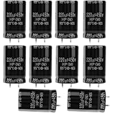 10 Pieces of 450V 220uF Radial Aluminum electrolytic Capacitor Bank 25x40mm. (450V 220uF 10PCS)