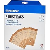 Nilfisk 82222900 Set of Five 10 Liter Dust Bags for use with GD, CDF and CDB Series Family and Business Vacuum Cleaners