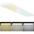 FaithSail Dimmable 4FT LED Wraparound, 4 Foot LED Light Fixture with 3 Watt/3 Lumen/3 CCT, 30W/40W/50W, 3500lm/4500lm/5500lm, 3000K/4000K/5000K, 48'' Flush Mount Light, Fluorescent Replacement, 1 Pack