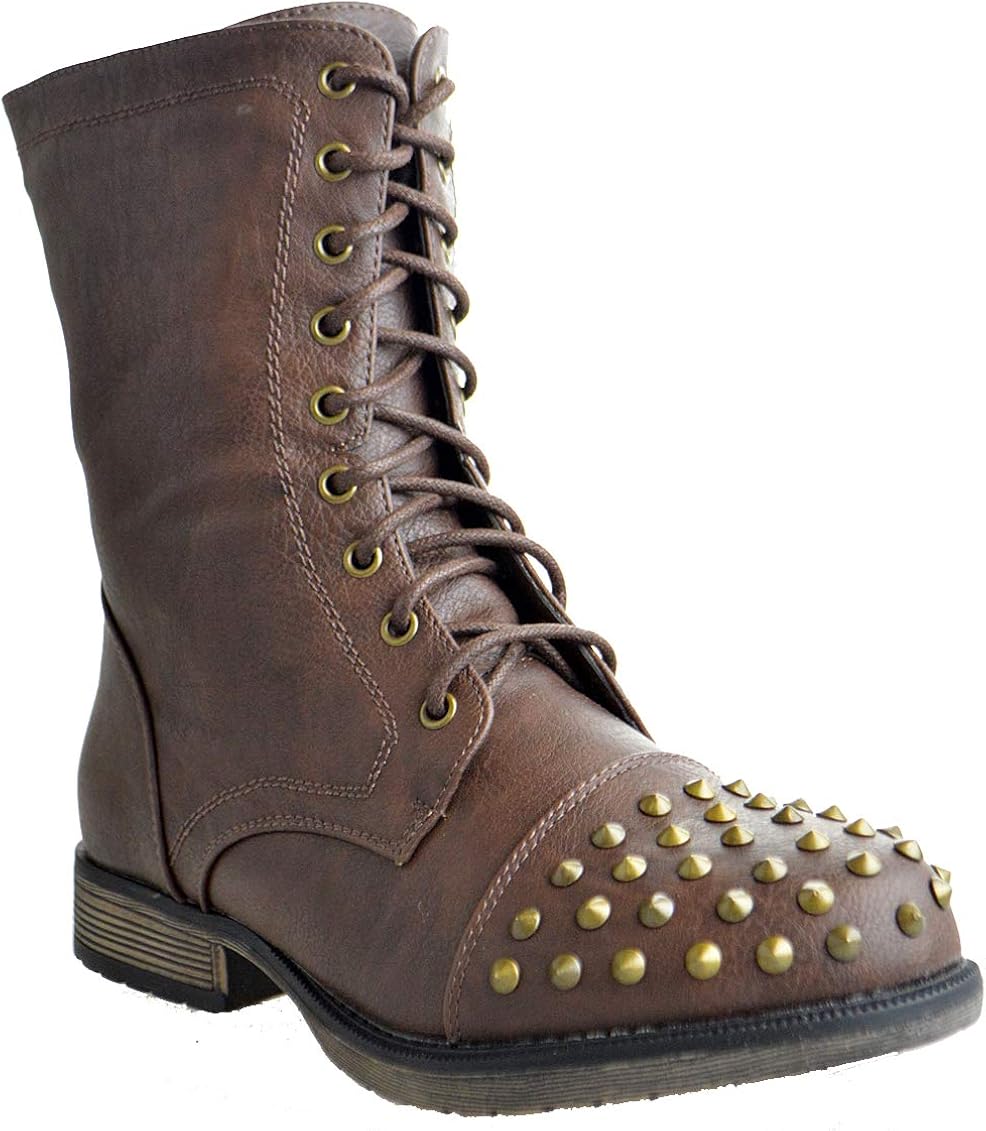 studded combat boots